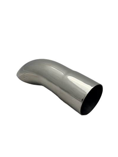 2.25 inch Mirror Polished Single 304 Stainless Steel Turn Down Exhaust Tail Pipe - PE57TDW