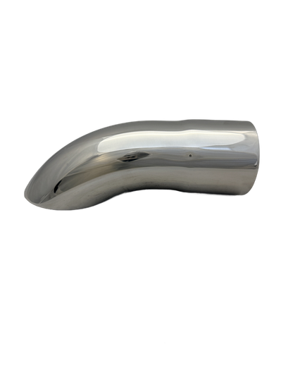 2.48 inch (63mm) (OD) Mirror Polished Single 304 Stainless Steel Turn Down Exhaust Tail Pipe - PE63TDW
