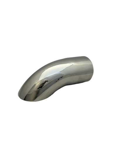3 inch Mirror Polished Single 304 Stainless Steel Turn Down Exhaust Tail Pipe - PE76TDW