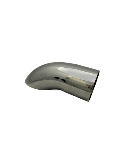 2.99 inch (76mm) (OD) Mirror Polished Single 304 Stainless Steel Turn Down Exhaust Tail Pipe - PE76TDW