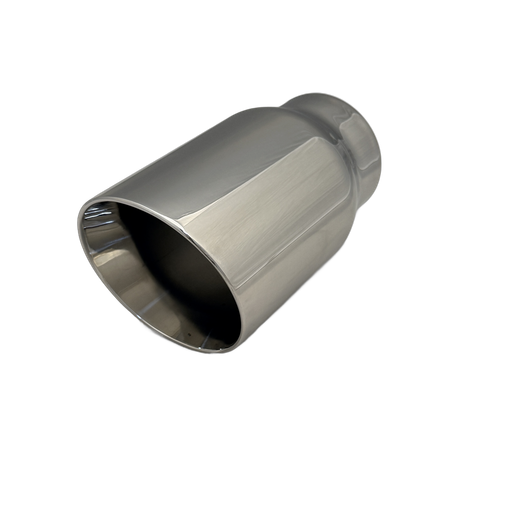 3 inch Mirror Polished Single 304 Stainless Steel Slash Cut Exhaust Tail Pipe - PE22366