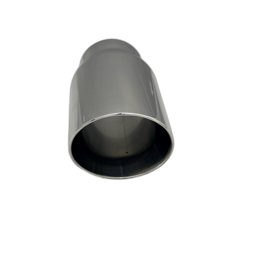 3 inch Mirror Polished Single 304 Stainless Steel Slash Cut Exhaust Tail Pipe - PE22366