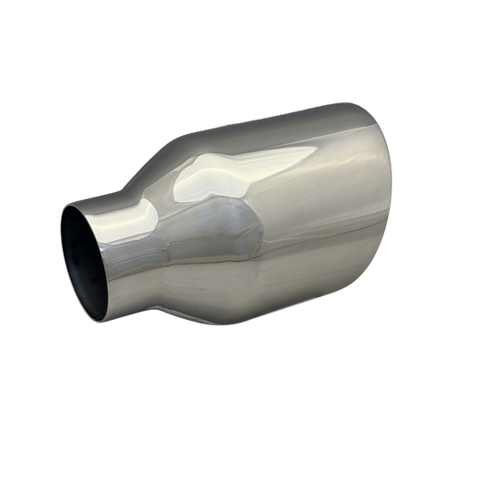 2.5 inch Mirror Polished Single 304 Stainless Steel Slash Cut Exhaust Tail Pipe - PE22370