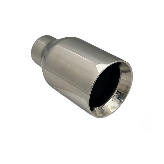 4 inch (101mm) (OD) Mirror Polished Single 304 Stainless Steel Straight Cut Exhaust Tail Pipe - PE22371