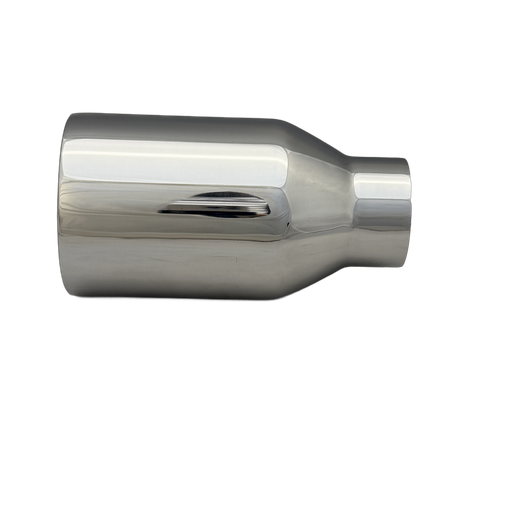 4 inch (101mm) (OD) Mirror Polished Single 304 Stainless Steel Straight Cut Exhaust Tail Pipe - PE22371