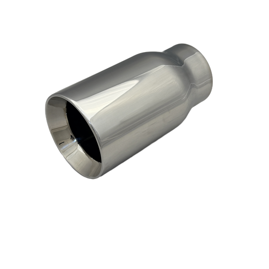 3 inch Mirror Polished Single 304 Stainless Steel Straight Cut Exhaust Tail Pipe - PE22372