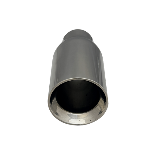 2.25 inch Mirror Polished Single 304 Stainless Steel Straight Cut Exhaust Tail Pipe - PE22375