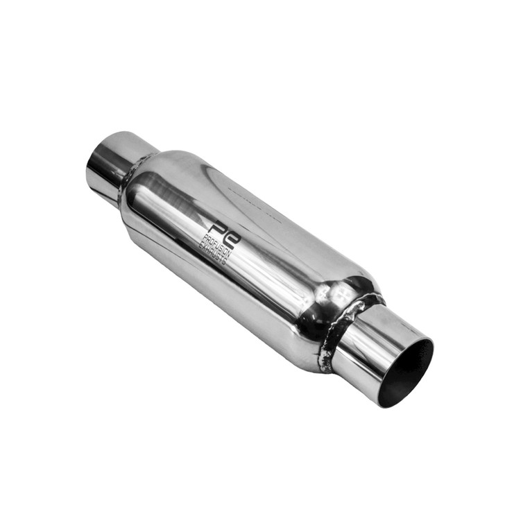 2" 51mm 3.5" Round x 9" Profusion 304 Stainless Steel Exhaust Silencer Resonator