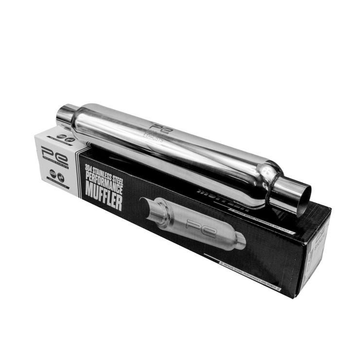 3" 76mm 3.5" Round 18" Profusion 304 Stainless Steel Exhaust Silencer Resonator