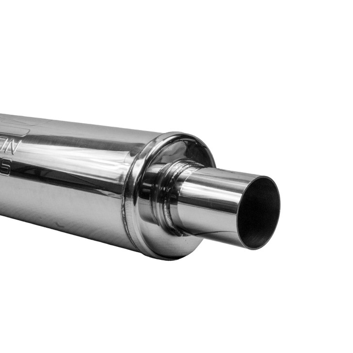 2.25" 57mm 4" Round 22" Profusion 304 Stainless Steel Exhaust Silencer Resonator