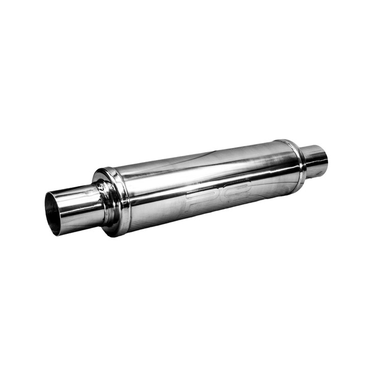 2.5" 63mm 4" Round 14" Profusion 304 Stainless Steel Exhaust Silencer Resonator