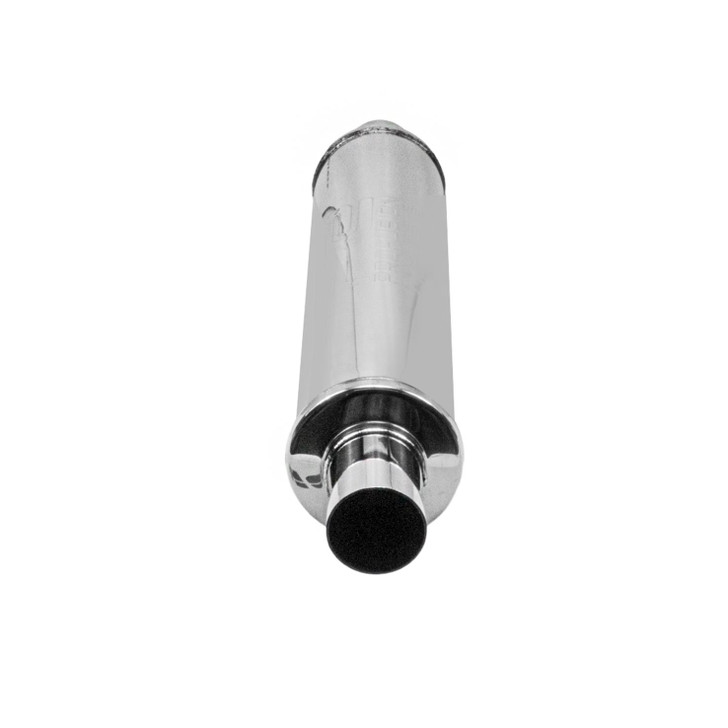 2.25" 57mm 4" Round 18" Profusion 304 Stainless Steel Exhaust Silencer Resonator