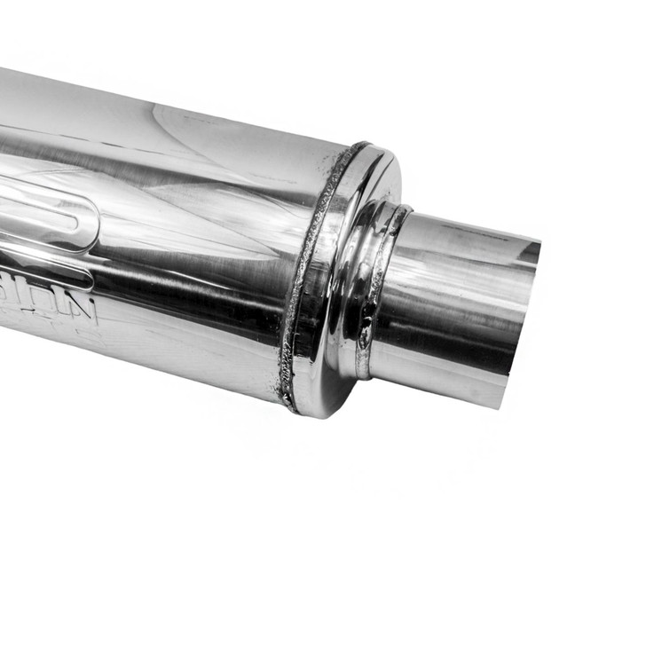 3" 76mm 5" Round x 14" Profusion 304 Stainless Steel Exhaust Silencer Resonator