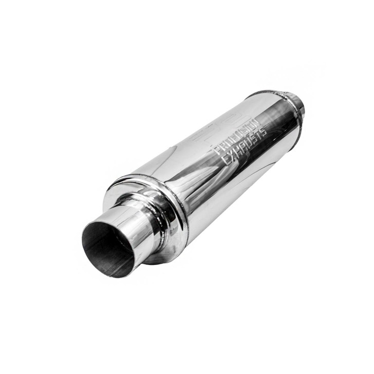 3" 76mm 5" Round x 18" Profusion 304 Stainless Steel Exhaust Silencer Resonator