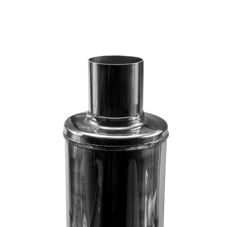 2.5" 63mm 5" Round 18" Profusion 304 Stainless Steel Exhaust Silencer Resonator