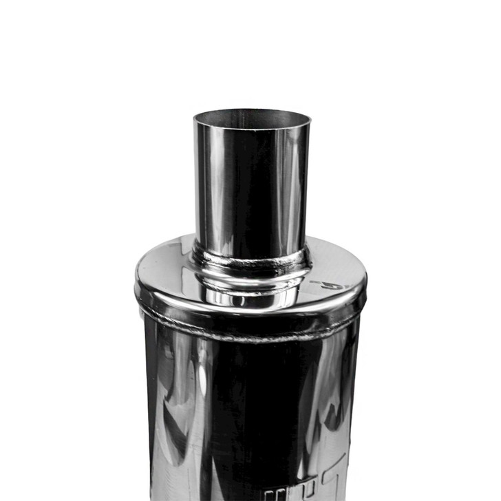 2.25" 57mm 5" Round 14" Profusion 304 Stainless Steel Exhaust Silencer Resonator