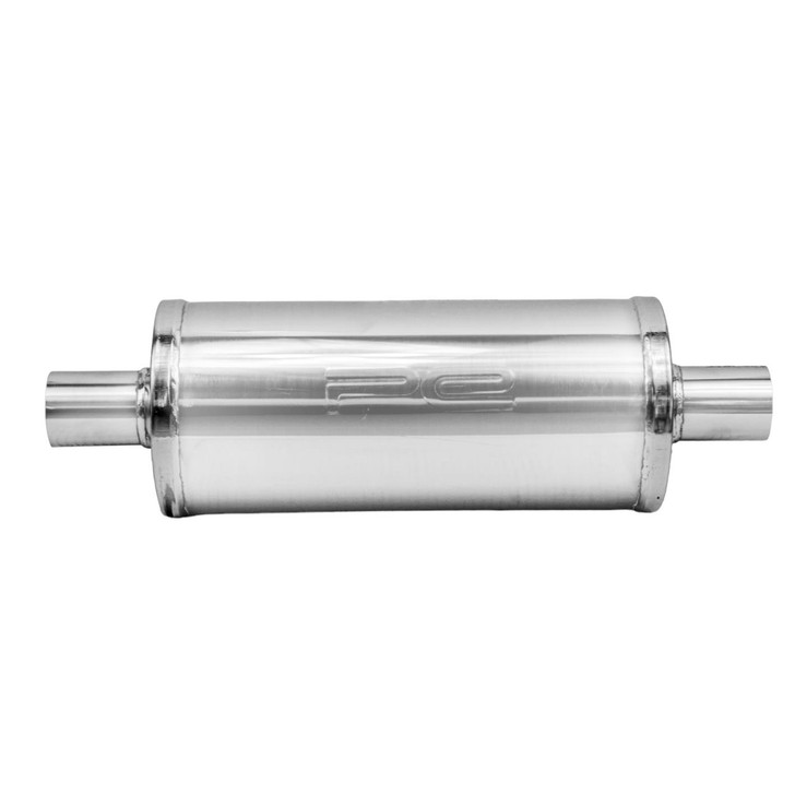 2" 51mm 6" Round x 14" Profusion 304 Stainless Steel Exhaust Silencer Muffler