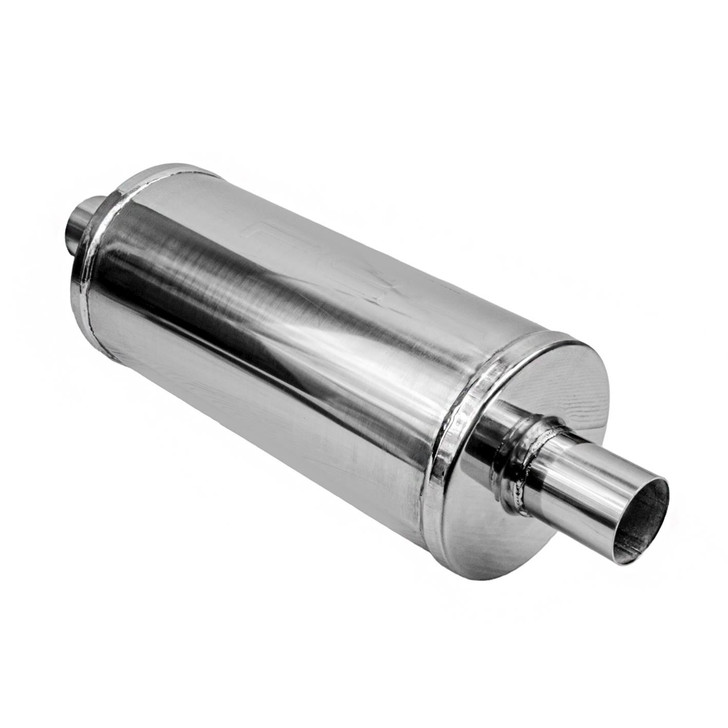 2" 51mm 6" Round x 14" Profusion 304 Stainless Steel Exhaust Silencer Muffler