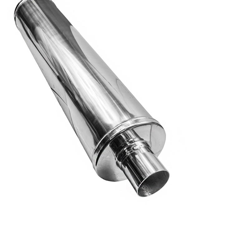 3" 76mm 6" Round x 27" Profusion 304 Stainless Steel Exhaust Silencer Muffler