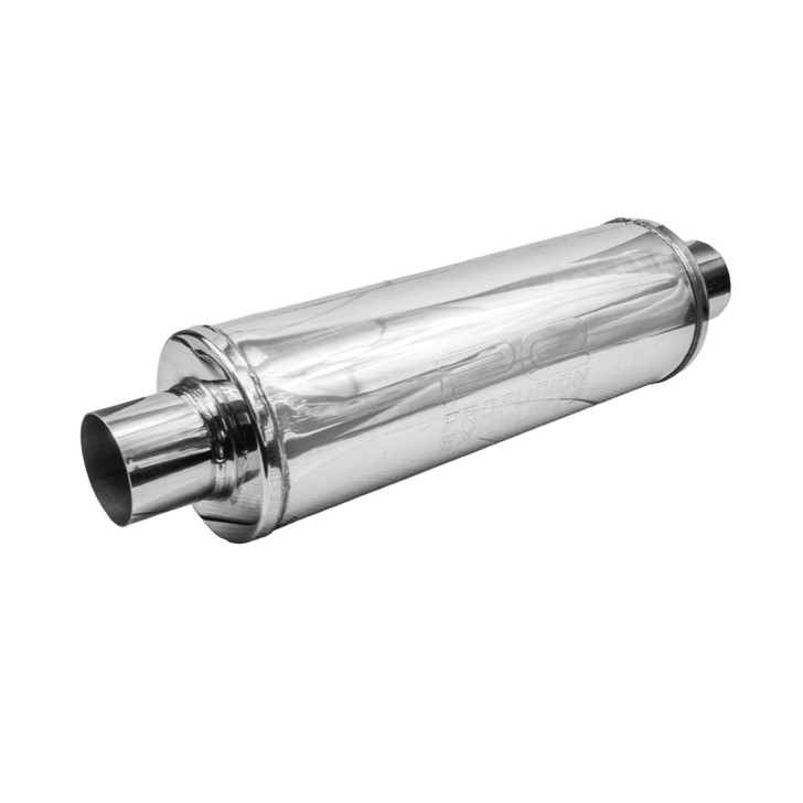 3" 76mm 6" Round x 18" Profusion 304 Stainless Steel Exhaust Silencer Muffler