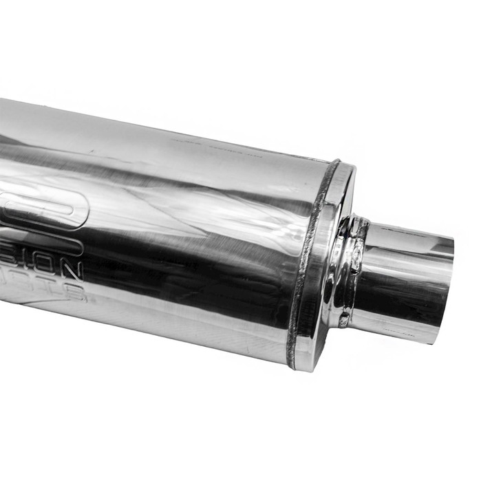 3" 76mm 6" Round x 18" Profusion 304 Stainless Steel Exhaust Silencer Muffler