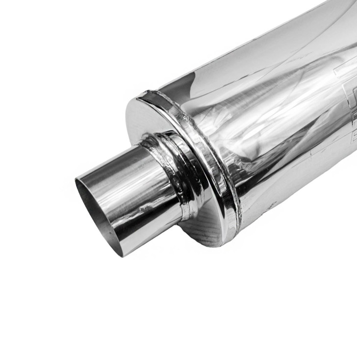3" 76mm 6" Round x 18" Profusion 304 Stainless Steel Exhaust Silencer Muffler