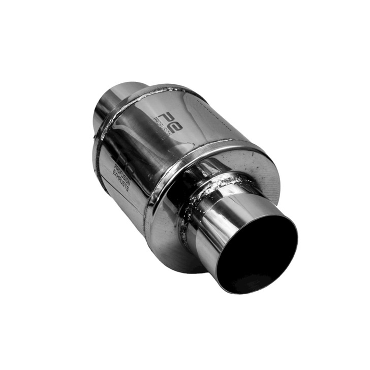 3.5" 89mm 6" Round x 6" Profusion 304 Stainless Steel Exhaust Silencer Muffler