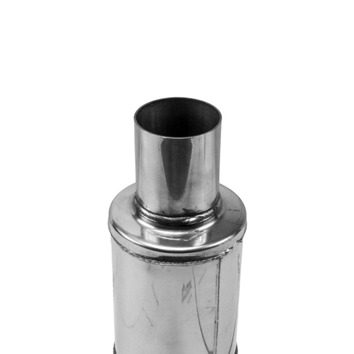 2.5" 63mm 6" Round x 6" Profusion 304 Stainless Steel Exhaust Silencer Muffler