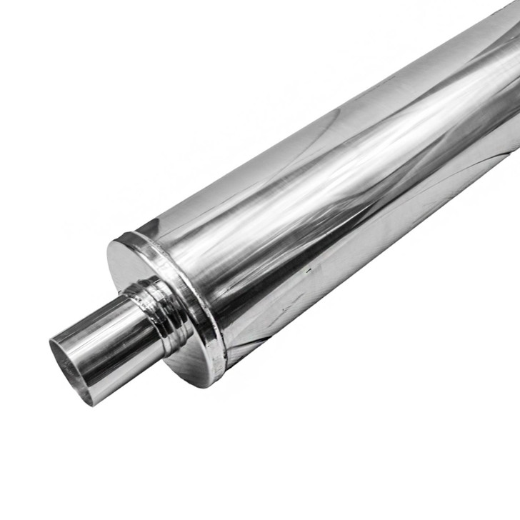2.5" 63mm 6" Round x 27" Profusion 304 Stainless Steel Exhaust Silencer Muffler