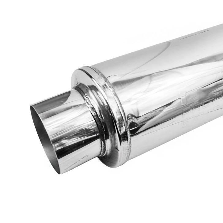 3" 76mm 6" Round x 14" Profusion 304 Stainless Steel Exhaust Silencer Muffler