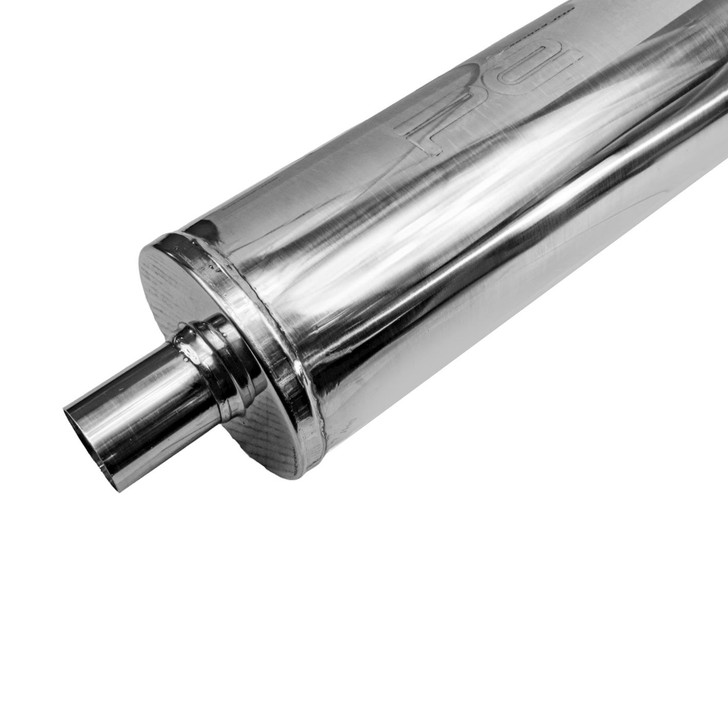 2" 51mm 6" Round x 18" Profusion 304 Stainless Steel Exhaust Silencer Muffler
