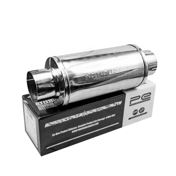 3" 76mm 7" Round x 14" Profusion 304 Stainless Steel Exhaust Silencer Muffler