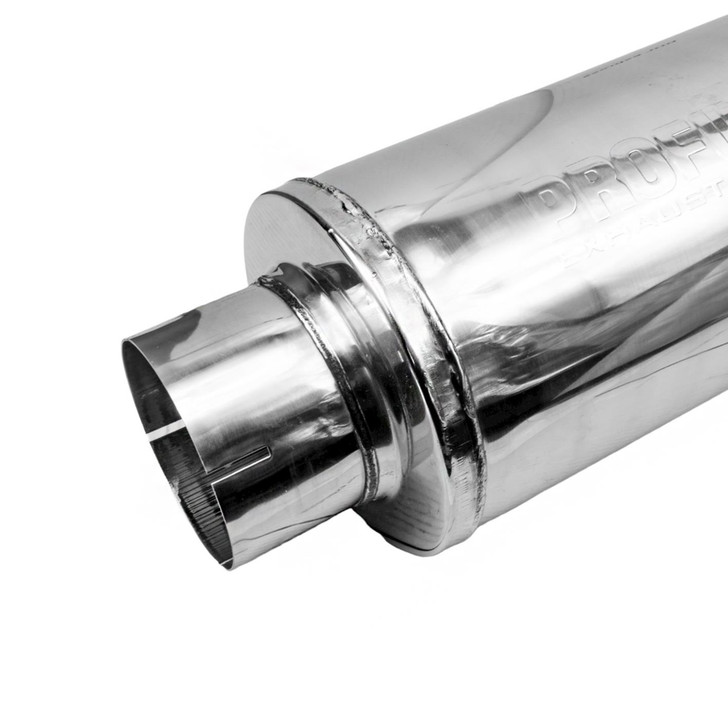 3" 76mm 7" Round x 14" Profusion 304 Stainless Steel Exhaust Silencer Muffler