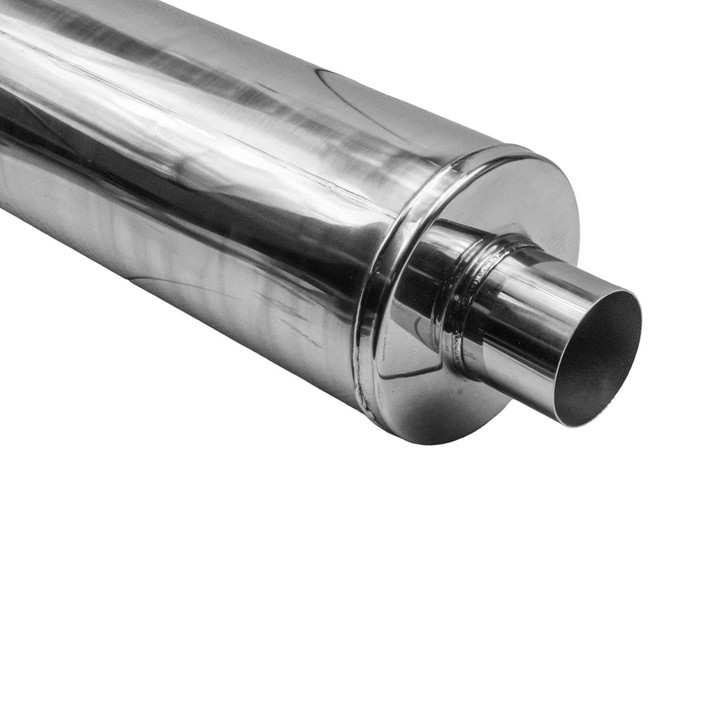 4" 101mm 7" Round x 30" Profusion 304 Stainless Steel Exhaust Silencer Muffler