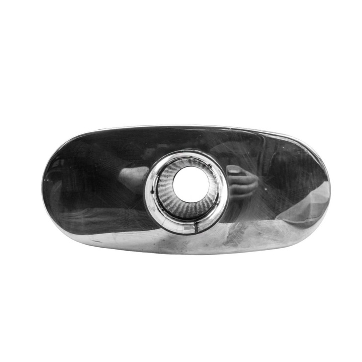 2.5" 63mm 4" x 9" Oval x 14" Profusion 304 Stainless Steel Exhaust Silencer