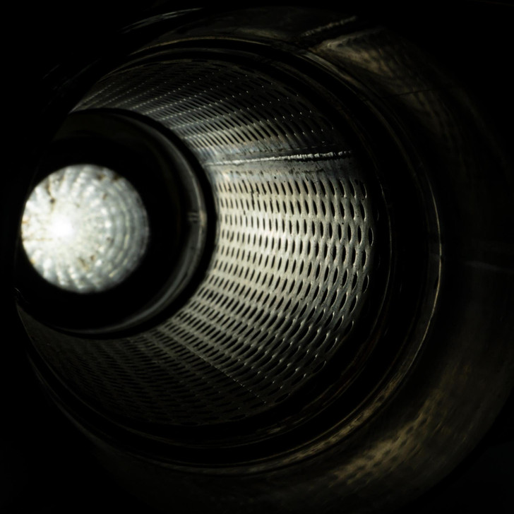 2.25" 57mm 4" x 9" Oval x 18" Profusion 304 Stainless Steel Exhaust Silencer