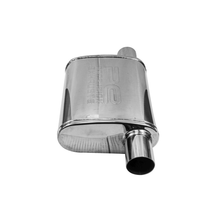 2.5" 63mm 4" x 9" Oval x 11" O/O Profusion 304 Stainless Steel Exhaust Silencer