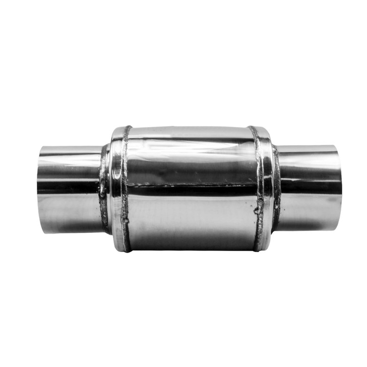 2.5" 63mm 5" x 8" Oval x 6" Profusion 304 Stainless Steel Exhaust Silencer