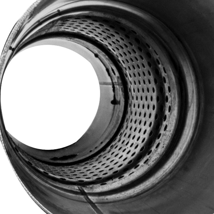 4" 101mm 5" x 8" Oval x 6" C/C Profusion 304 Stainless Steel Exhaust Silencer