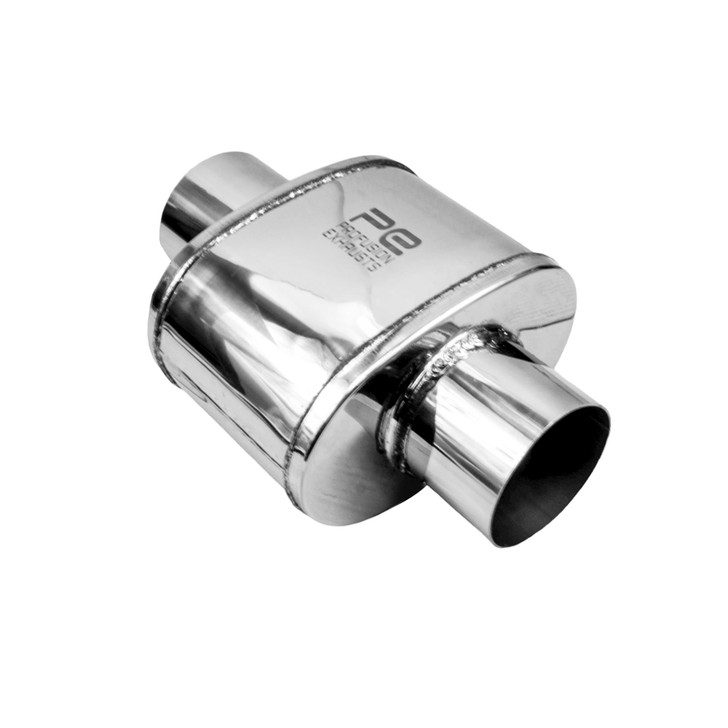 4" 101mm 5" x 8" Oval x 6" C/C Profusion 304 Stainless Steel Exhaust Silencer