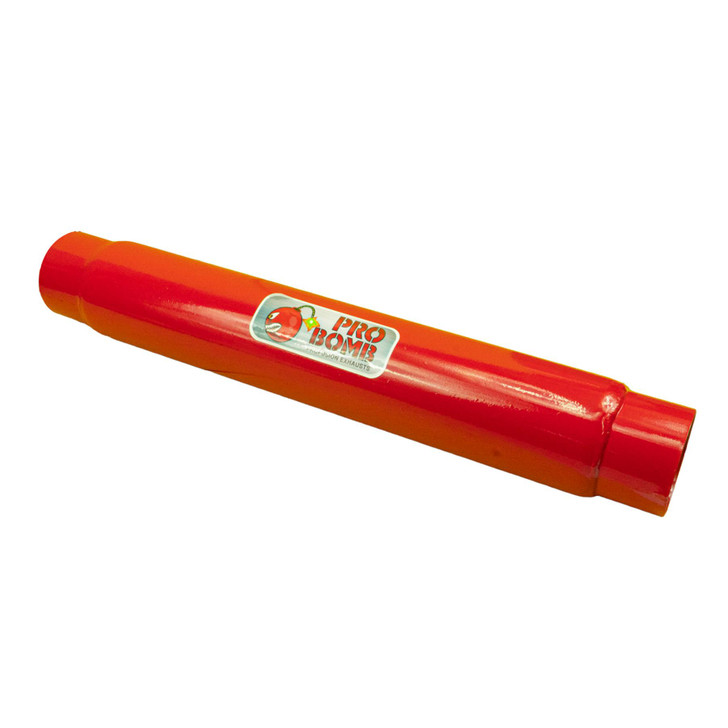 3" 76mm 3.5" Round x 18" Pro Bomb Glass Pack Exhaust Silencer Cherry Red