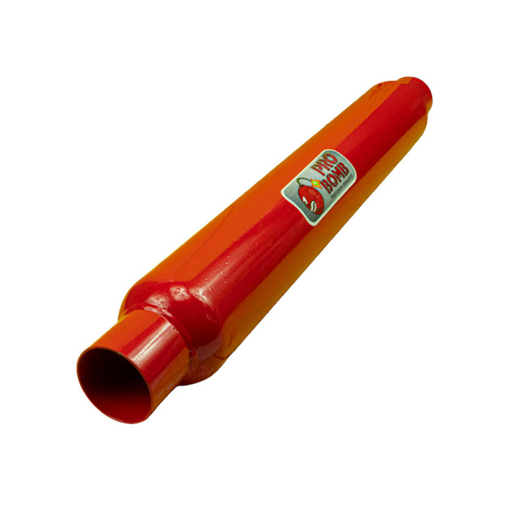 2.5" 63mm 3.5" Round x 22" Pro Bomb Glass Pack Exhaust Silencer Cherry Red