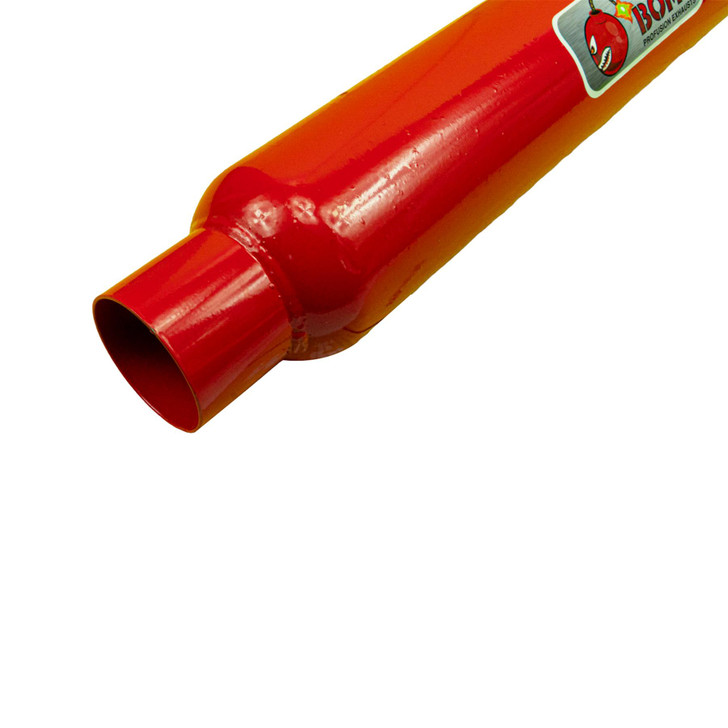 2.5" 63mm 3.5" Round x 22" Pro Bomb Glass Pack Exhaust Silencer Cherry Red