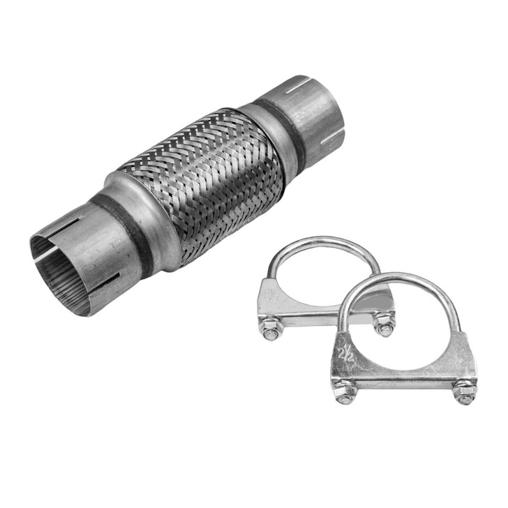 63mm x 250mm Clamp On Exhaust Flexible Joint Repair Flexi Pipe tube Flex