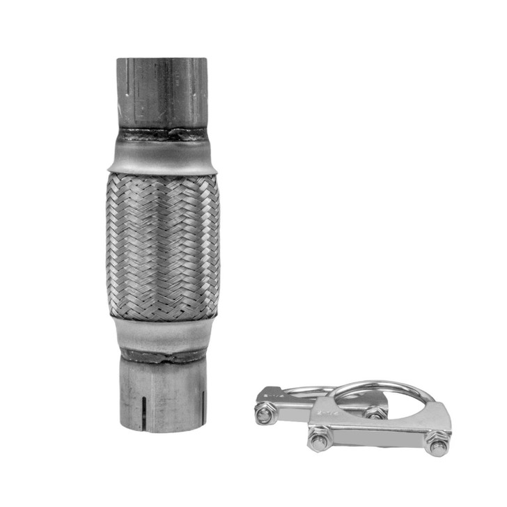 57mm x 250mm Clamp On Exhaust Flexible Joint Repair Flexi Pipe tube Flex