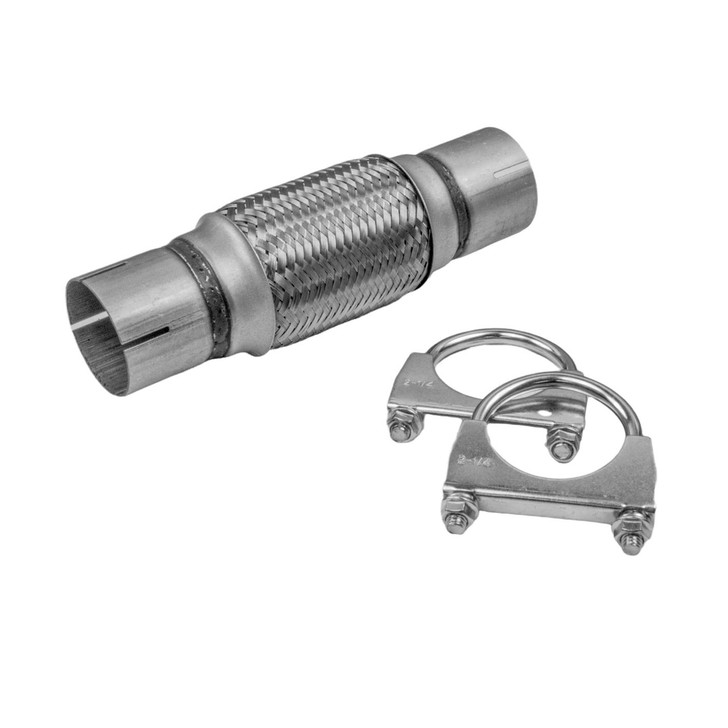 57mm x 250mm Clamp On Exhaust Flexible Joint Repair Flexi Pipe tube Flex