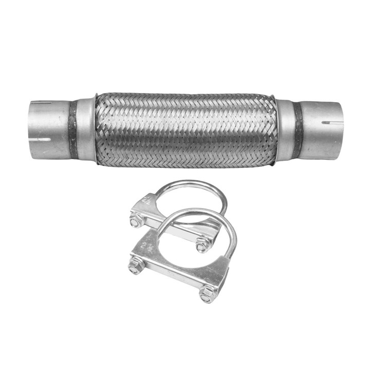 63mm x 300mm Clamp On Exhaust Flexible Joint Repair Flexi Pipe tube Flex