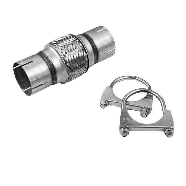 63mm x 200mm Clamp On Exhaust Flexible Joint Repair Flexi Pipe tube Flex