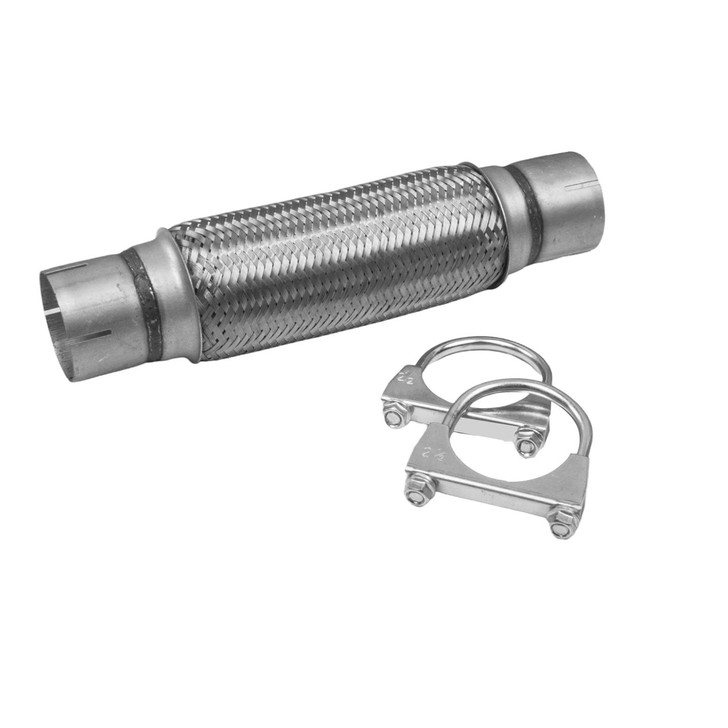 63mm x 350mm  Clamp On Exhaust Flexible Joint Repair Flexi Pipe tube Flex