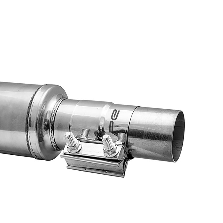 2.5" 63mm 304 Stainless Steel Lap Joint Exhaust Band Coupler Sleeve Clamp